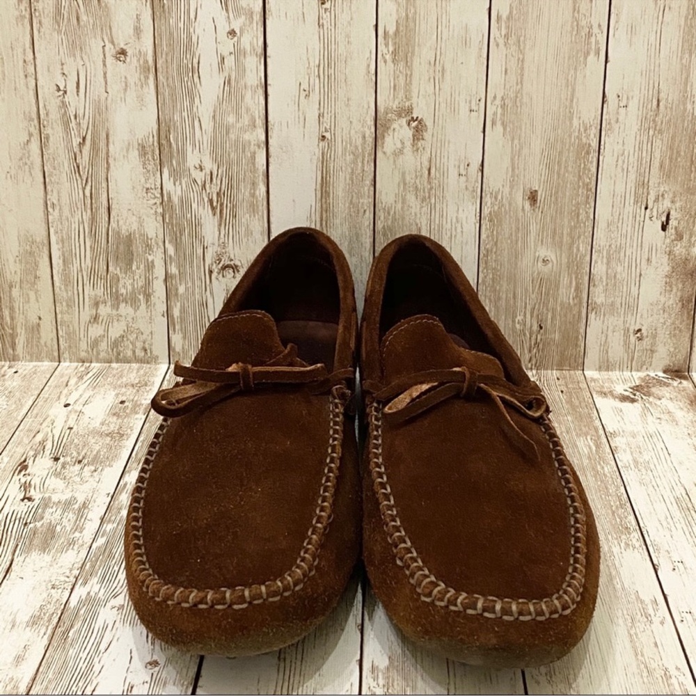 Elegant Brown Suede Men's Loafers by Kroll (Italian) Sz 44